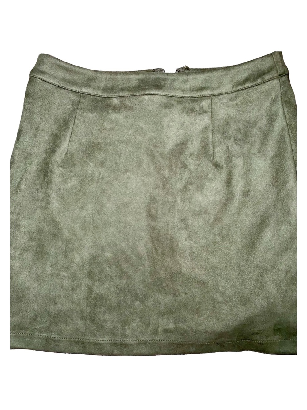 Aryeh Olive Green Women’s Faux Suede‎ Mini Skirt S